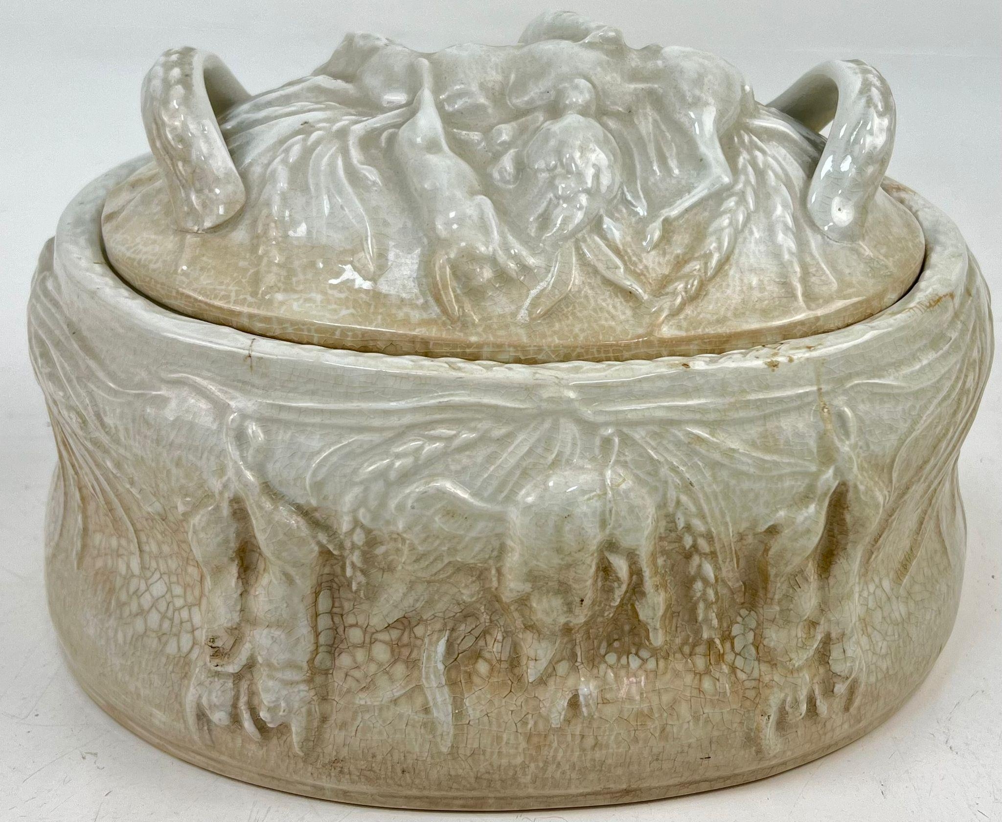 A Portmeiron Lidded Game Casserole Dish. 16 x 27cm.