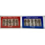 Two Westair Sets of Roman Military and Knights in Armour Metal Figurines. As new, in boxes.