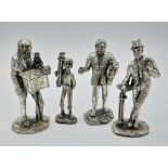 4 SILVER PLATED FIGURES