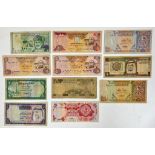 Eleven Vintage Middle-Eastern Currency Notes - Please see photos for conditions.