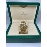 ROLEX YACHTMASTER IN 18K GOLD WITH BOX AND PAPERS, SOLID GOLD STRAP, VERY GOOD CONDITION 40mm