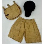 A Prop from Jo Jo Rabbit (the musical) German Deutsche Jungvolk bread bag with a pair of shorts