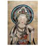 An Interpretation of Buddha: Chinese ink and Watercolour on paper - Attributed to Zhang Daqian,