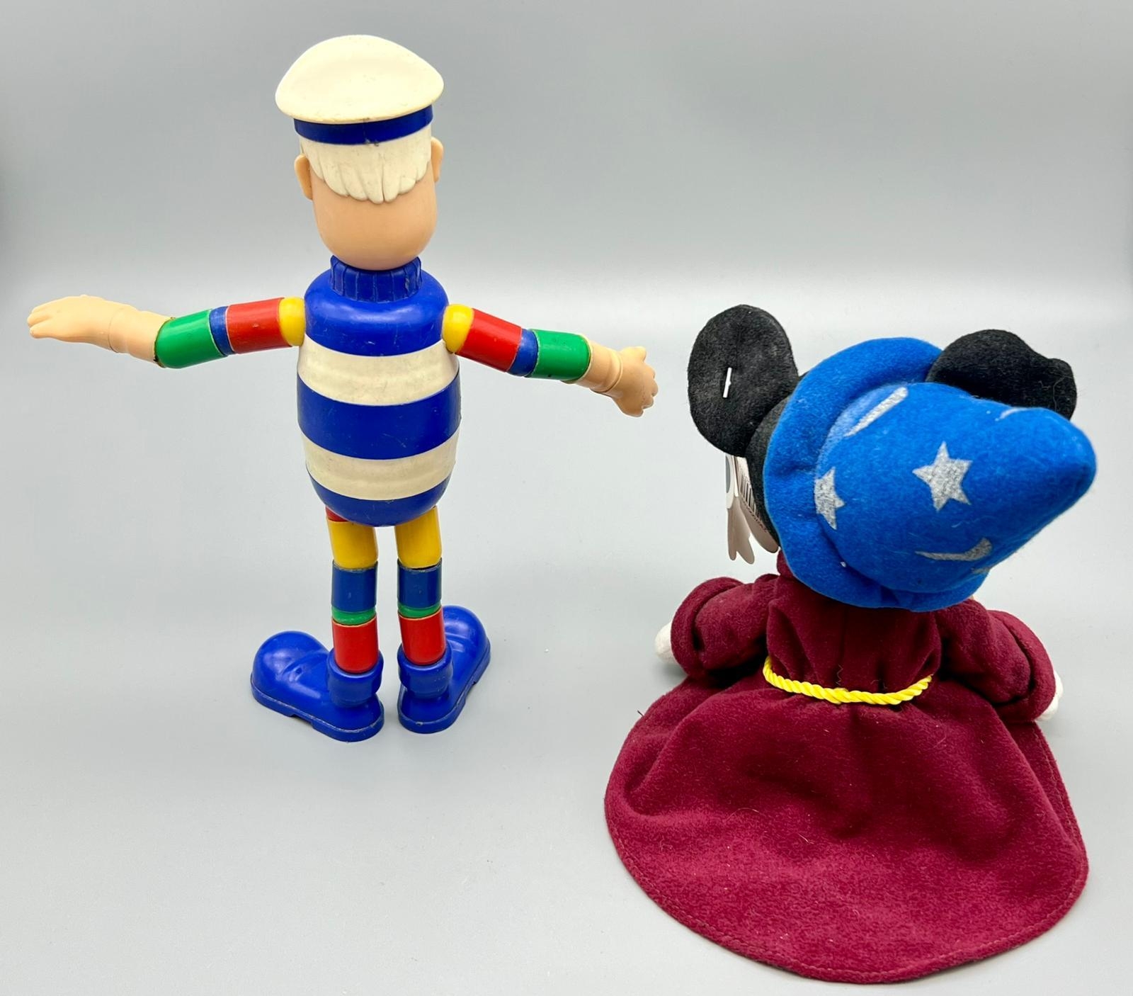 A Vintage Bendy Sailor and a Mickey Mouse Sorcerer Toy Bean Bag - with tag. - Image 2 of 6