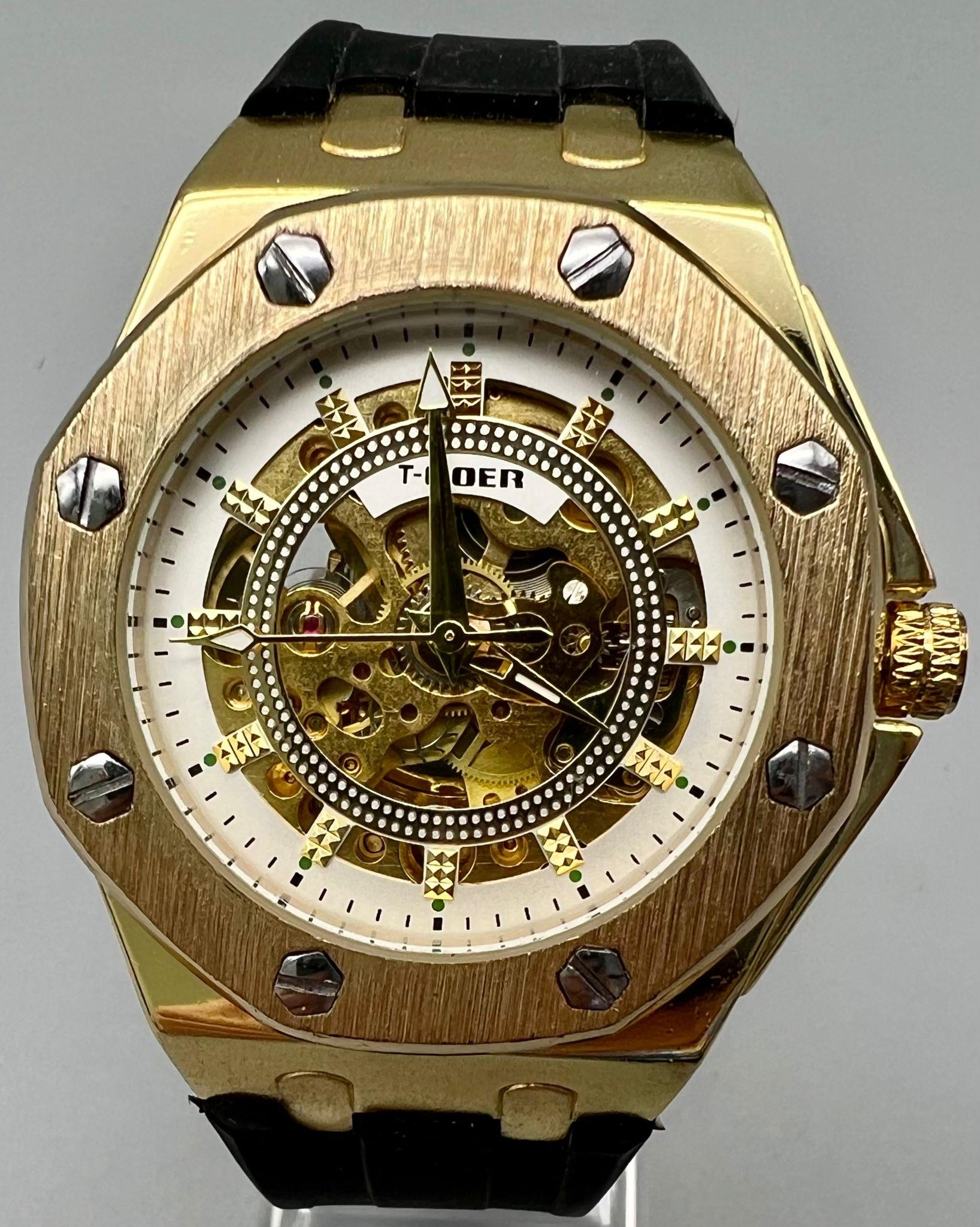A Men’s Royal Oak Offshore Style Automatic Skeleton Watch, Rubber Dive Strap 46mm Case including - Image 2 of 3
