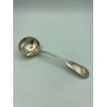 Antique early Victorian large SILVER SAUCE LADLE with clear hallmark for Thomas Wallis London