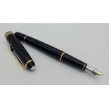 A Mont Blanc 4810 Meisterstuck Black Fountain Pen, 14k white gold nib. Ref: 10717.