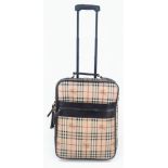 A BURBERRY CARRY ON SUITCASE