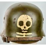 Finnish 4th Division Kev Os 4 “White Death Unit” Helmet.