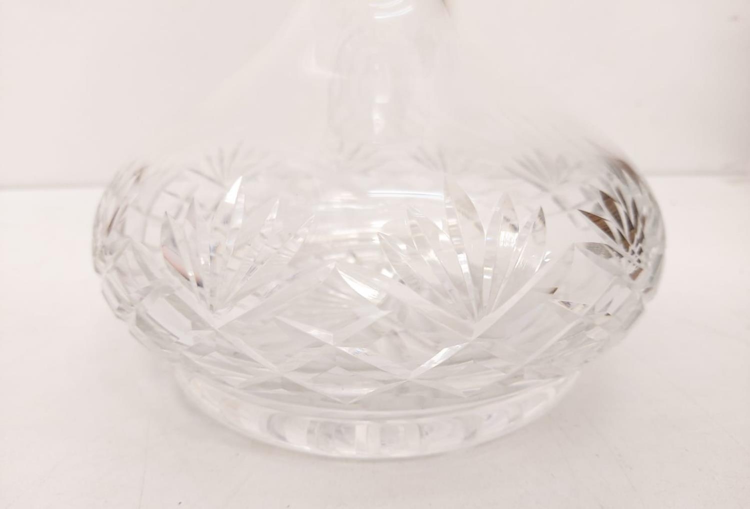 A tastefully decorated cut glass decanter-possibly Wedgewood, 22cm tall - Image 4 of 5