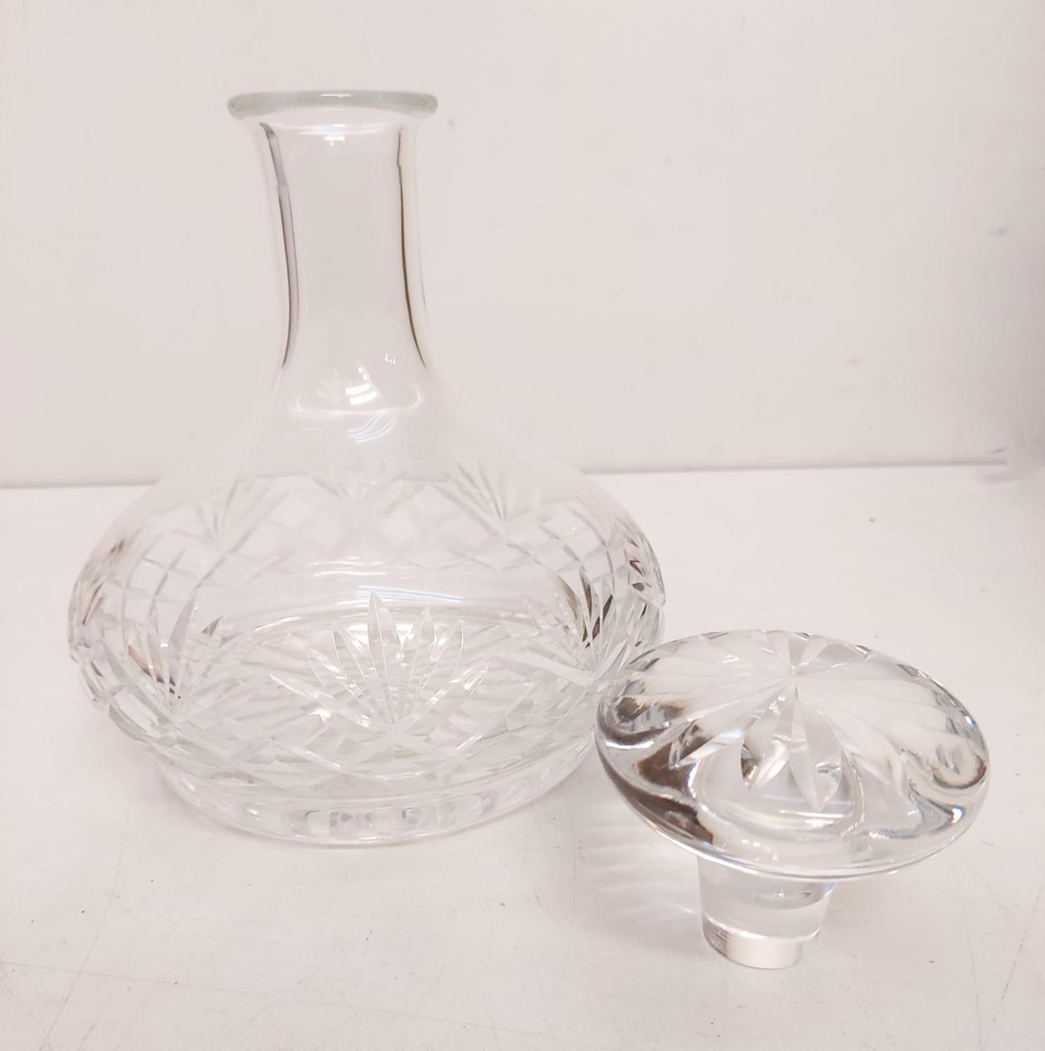 A tastefully decorated cut glass decanter-possibly Wedgewood, 22cm tall - Image 2 of 5