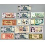 Thirteen Vintage South American Currency Notes - From fair to excellent grade - please see photos.