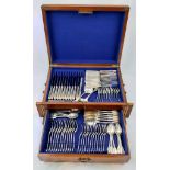 A Silver-Handled Cutlery Set Presented in a Victorian Display Box. To include: 25 knives, 24