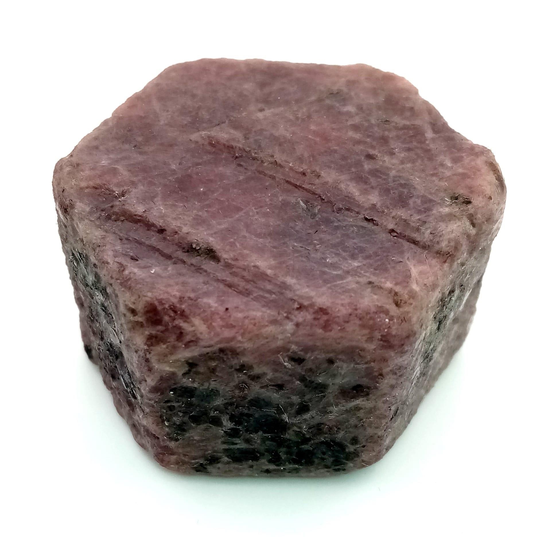 A highly collectable, museum quality, rare, NATURAL RUBY crystal. A perfectly formed, hexagonal - Image 2 of 3