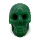 A Green Aventurine Crystal Skull Figure. 5cm