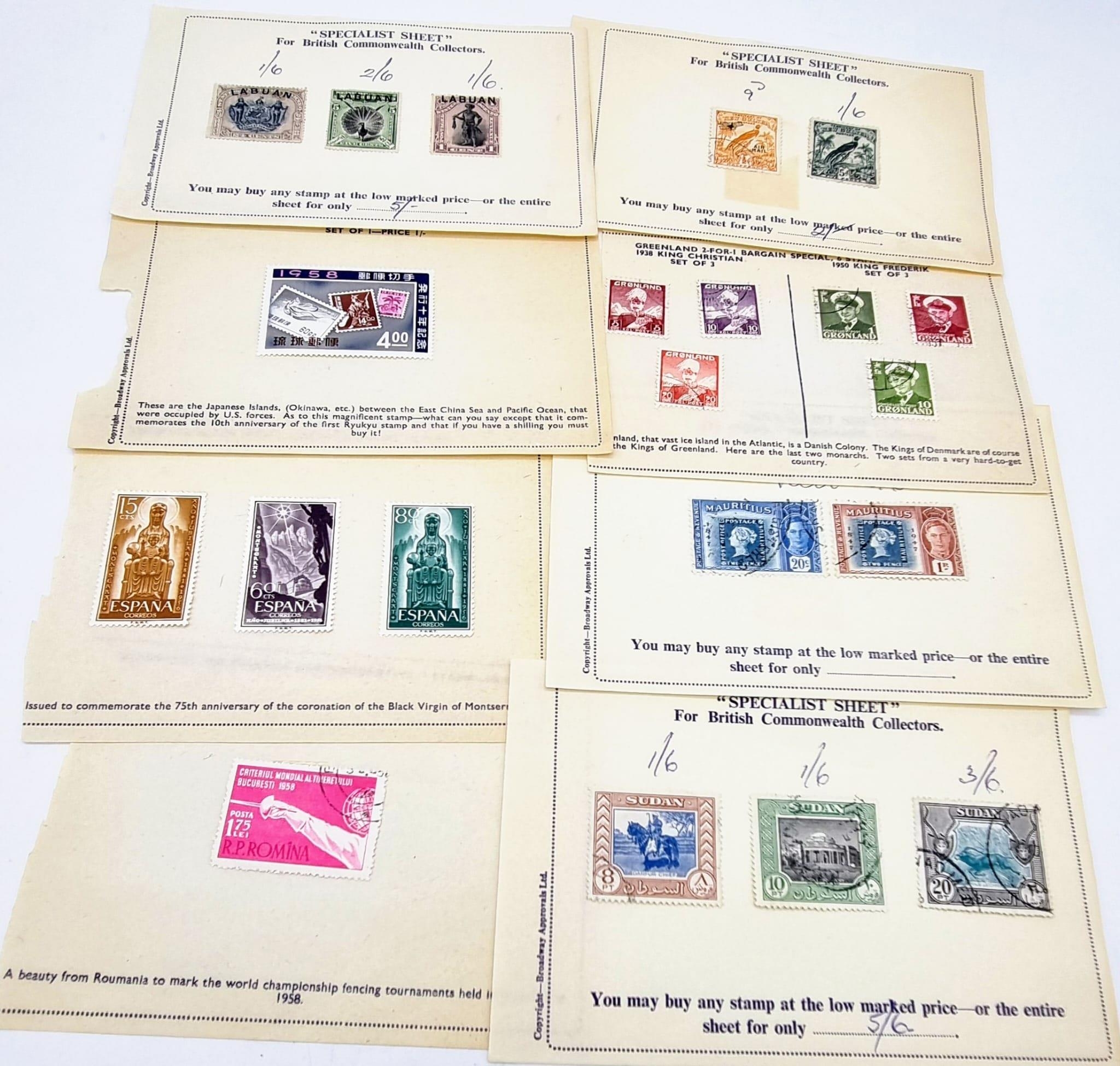 A Parcel of 53 Vintage Specialist Collector Stamps in Excellent Condition Comprising; 2 Nazi Germany - Image 2 of 2