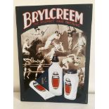 Vintage metal sign for Brylcreem. 16” x 12” (40 x 30 cm).