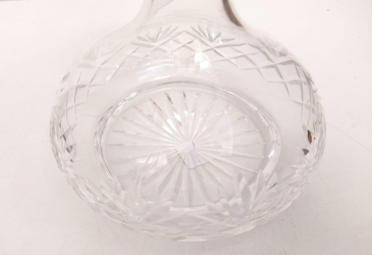 A tastefully decorated cut glass decanter-possibly Wedgewood, 22cm tall - Image 3 of 5