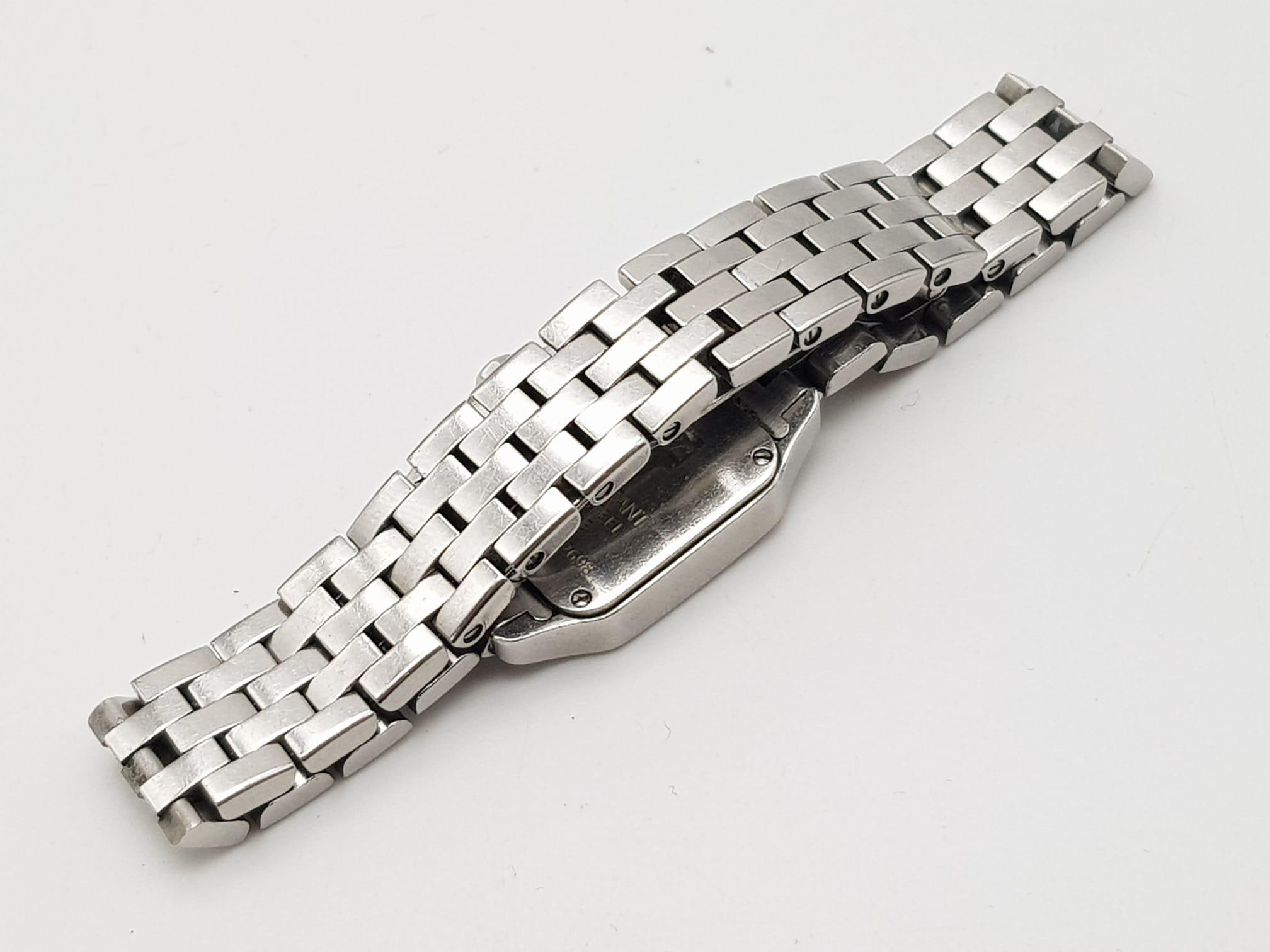 A Cartier Stainless Steel Small Tank Watch. Case - 20 x 30mm. White dial. Quartz movement in working - Image 5 of 7