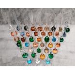 A collection of 40 vintage controlled bubble vases. In a variety of colours, shapes and sizes