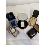 5 x vintage boxed/cased lighters to include Ronson Varaflame,Standard ,Silk Cut etc.af.