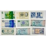 Nine Vintage Dutch, Danish and Icelandic Currency Notes. Please see photos for conditions.