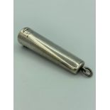 Antique SILVER CHEROOT HOLDER CASE with clear Hallmark for Joseph Gloster Birmingham 1904. Hinge and