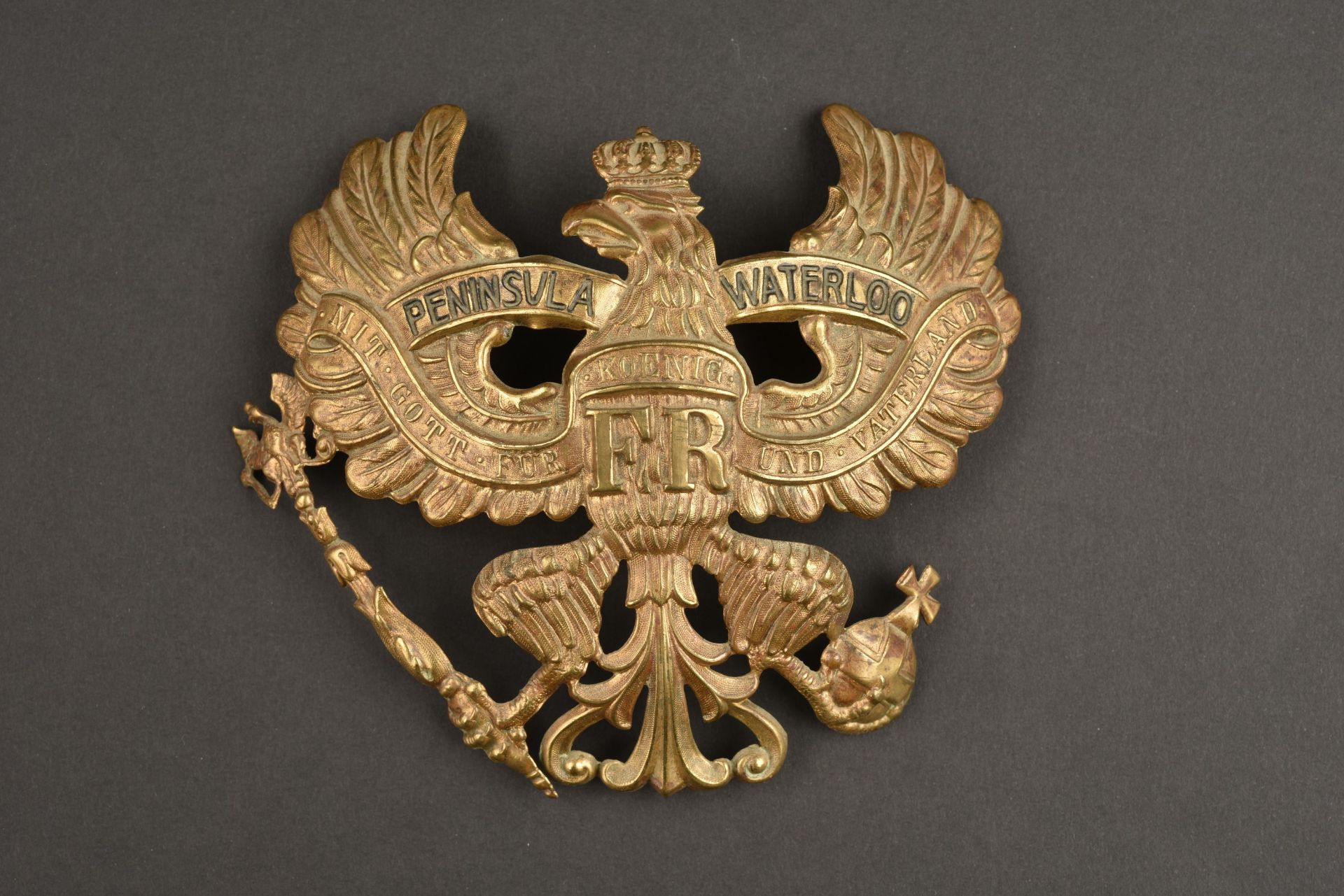 Hannover Füsilier Regiment Nr 73 Pickelhaube Emblem