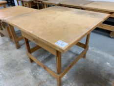SOLID WOOD WORK TABLE - 49.5" X 49.5"