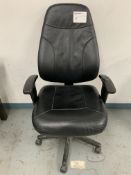 LEATHER HIGH BACK OFFICE CHAIR