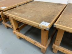 SOLID WOOD WORK TABLE - 42.5" X 37"