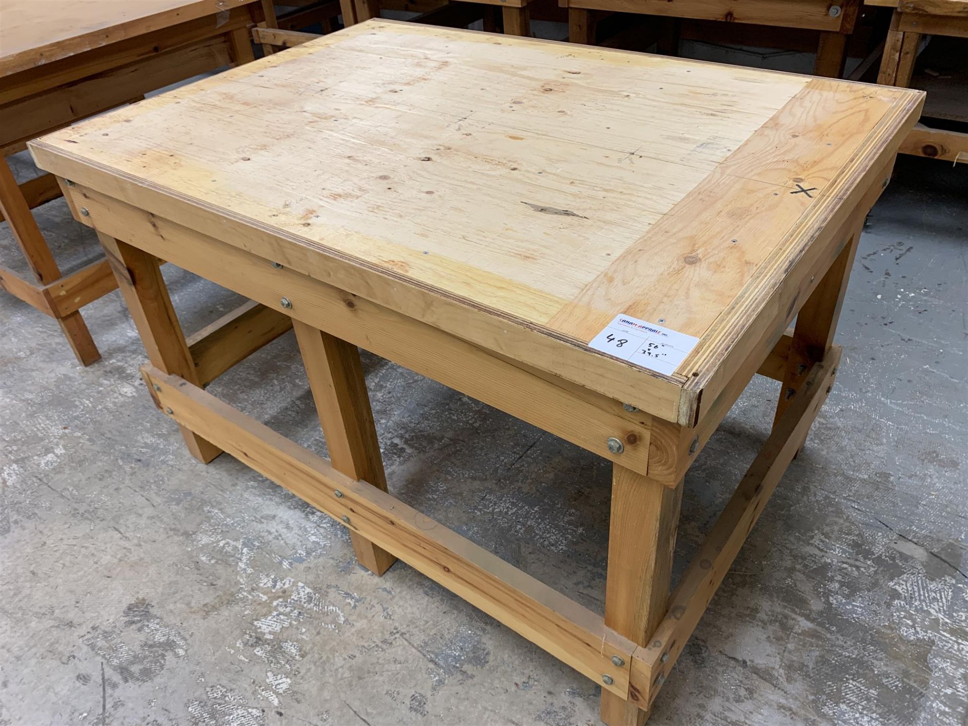 SOLID WOOD WORK TABLE - 56" X 39.5"