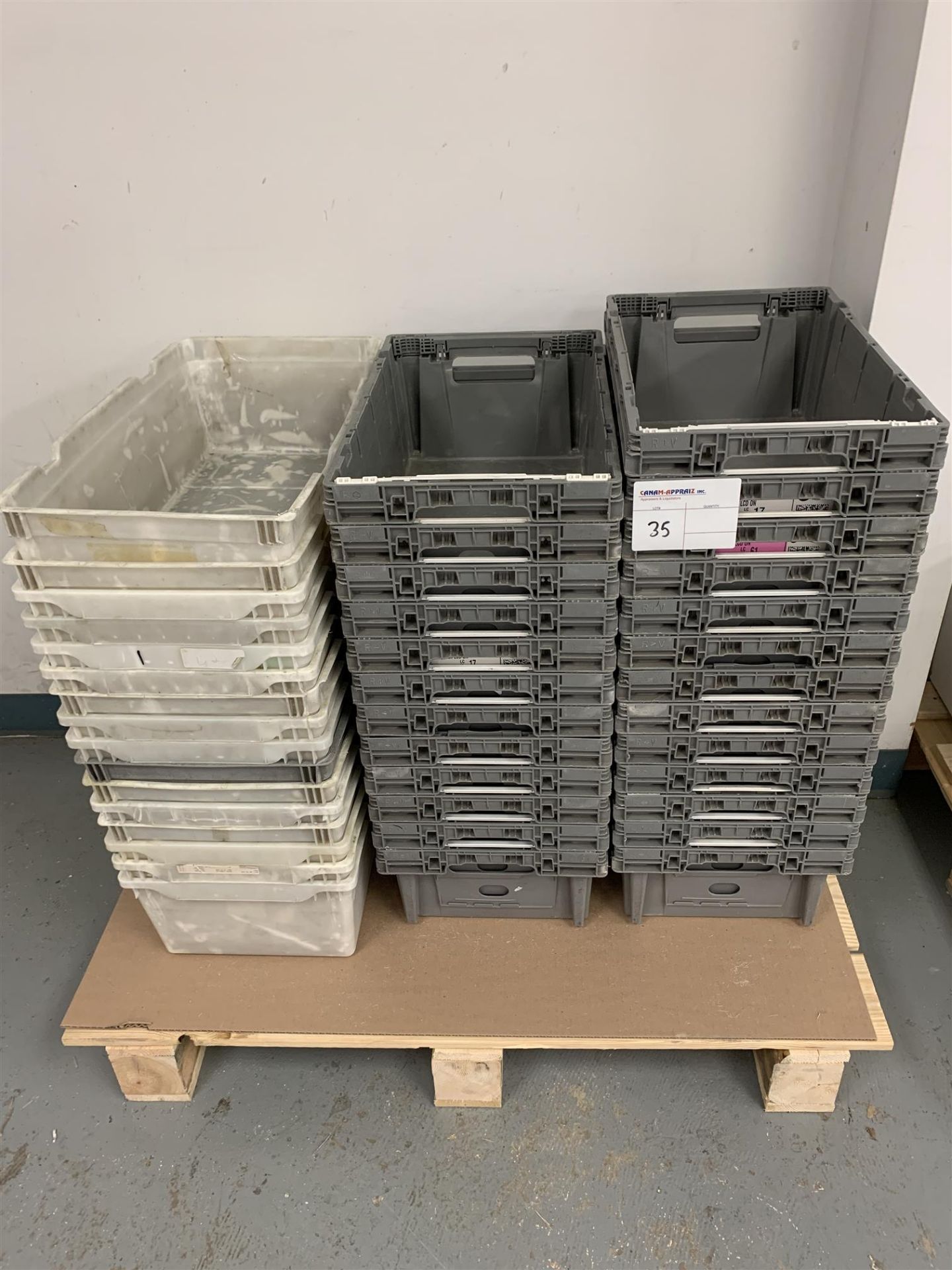 PALLET LOT - PLASTIC SORTING BINS