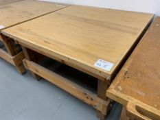 SOLID WOOD WORK TABLE - 49" X 49"