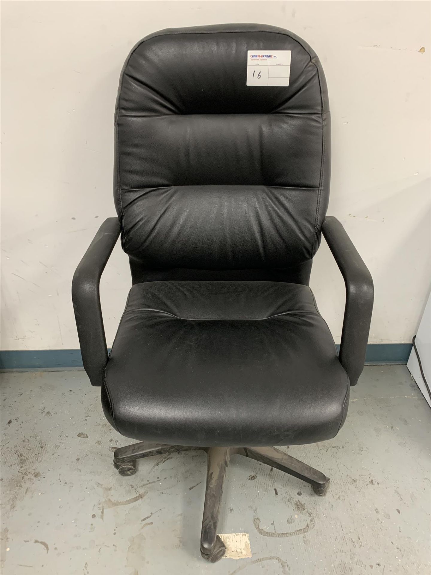 LEATHER HIGH BACK OFFICE CHAIR