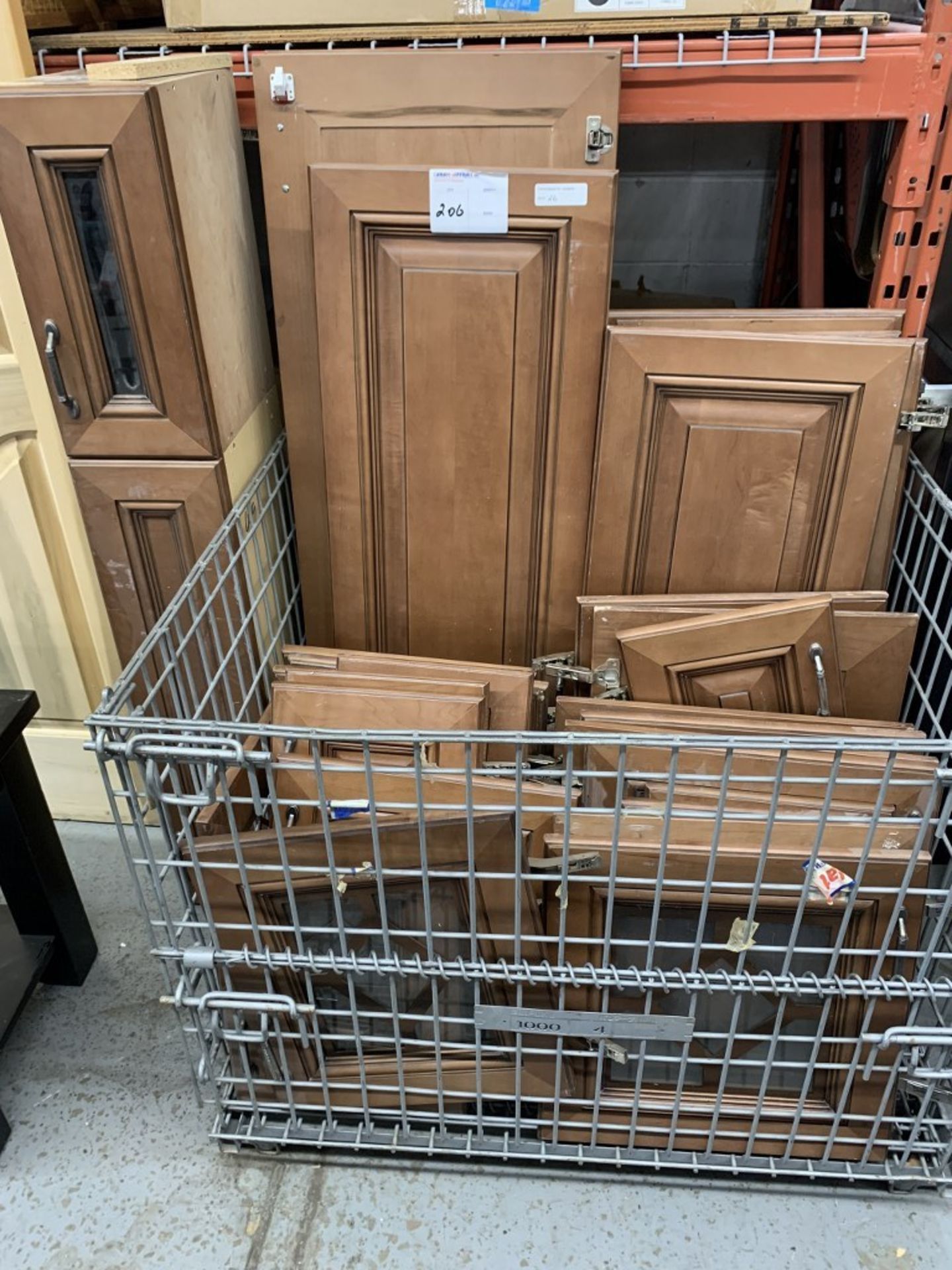ASSORTED CABINET DOORS (CAGE NOT INCLUDED)