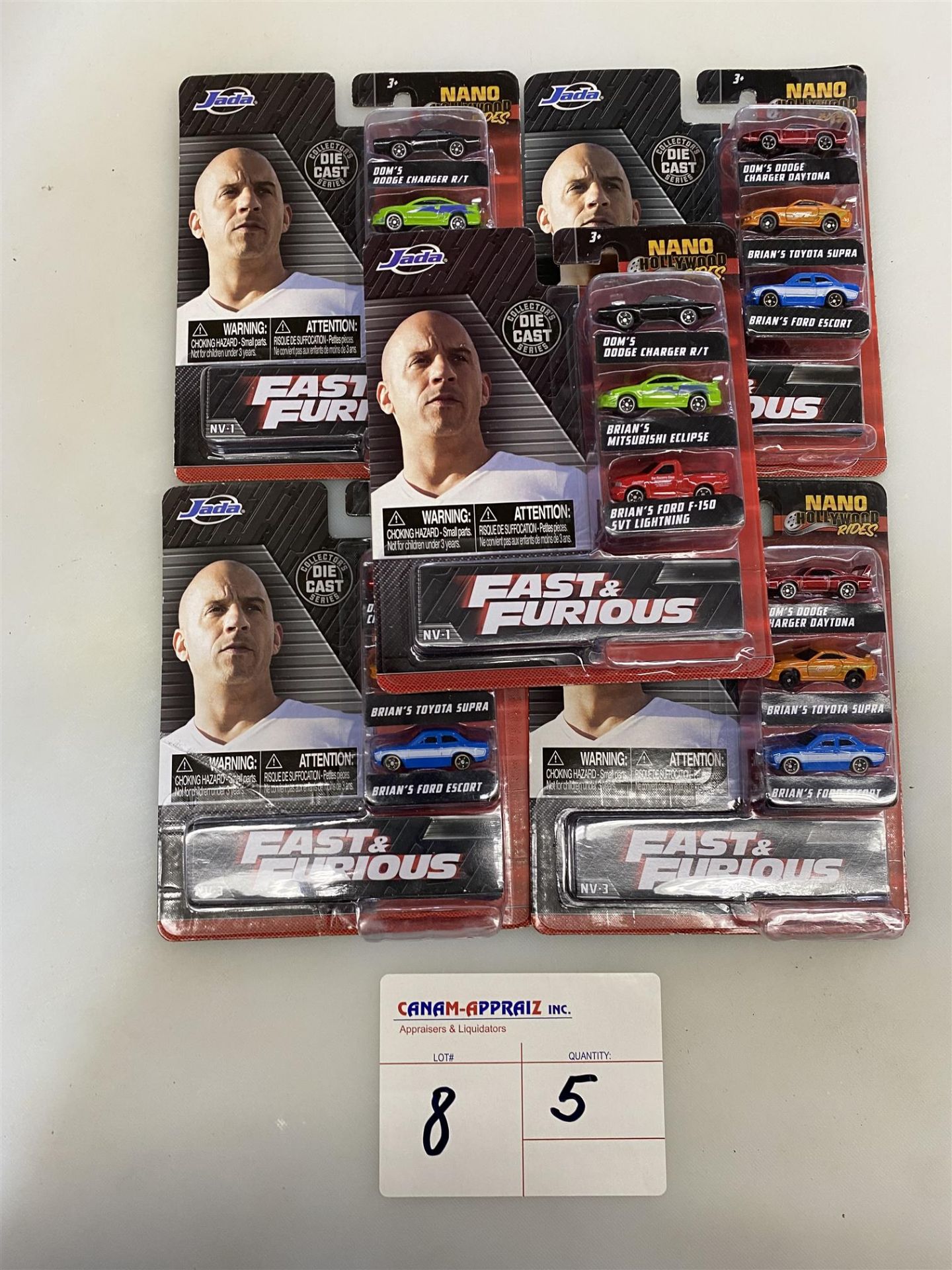 Jada - (Fast & Furious) Scale Die Cast Cars - 5PCS