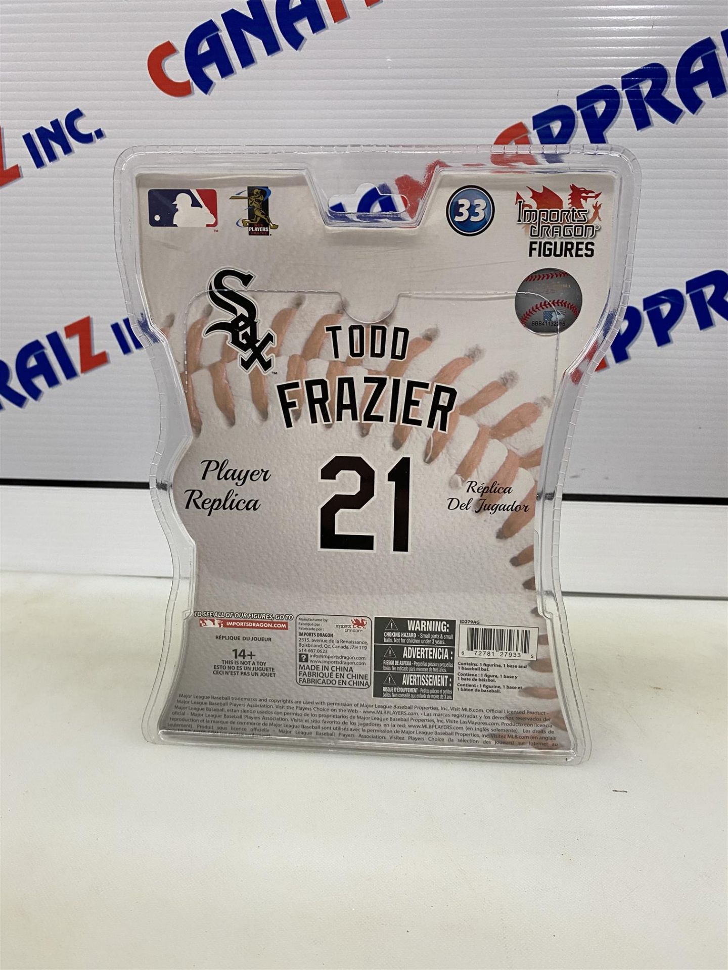 Imports Dragon Baseball Figures - (Player Replica) CHICAGO WHITE SOX - FRAIZER 21 - Image 2 of 2
