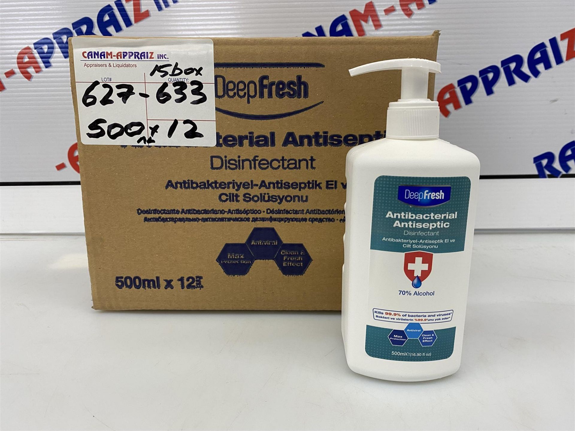 Deep Fresh - Antibacterial Antiseptic Disinfectant - 500ml x 12/box - 15BOXES
