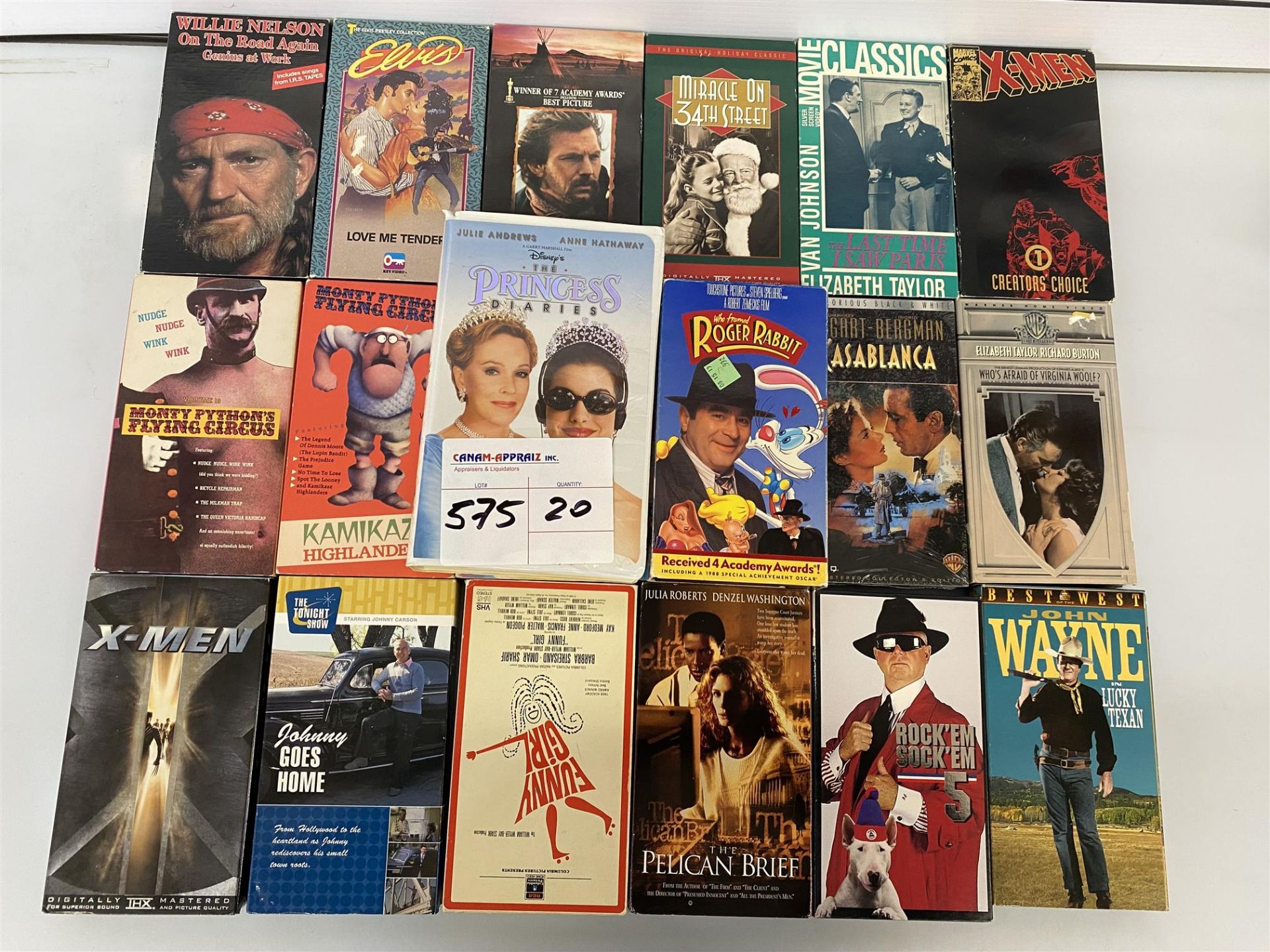 Mixed Lot of VHS Movies - 20PCS