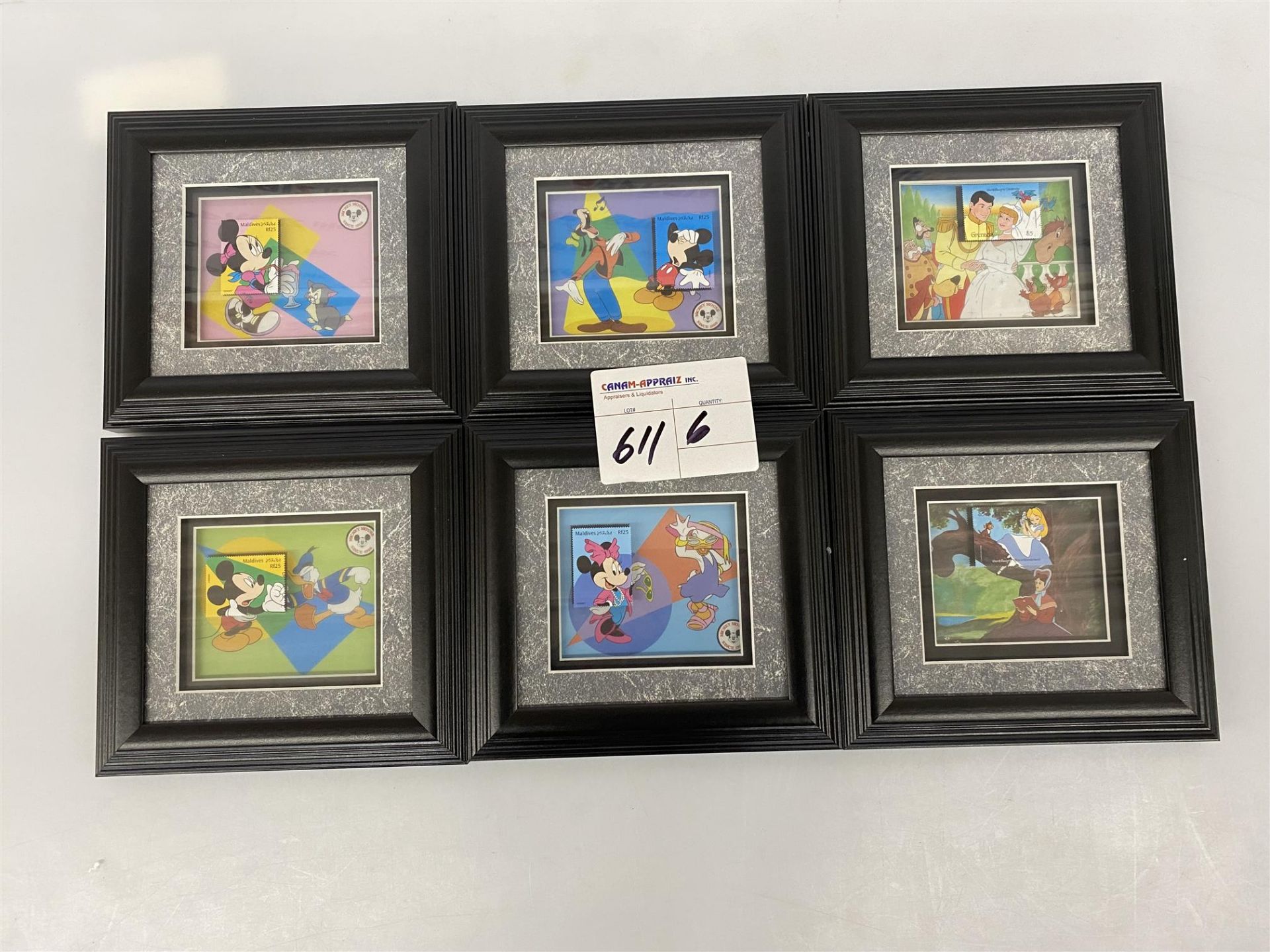 Postmasters - "Disney Classics" - Limited Edition Decorative Collectibles - 5" Frame - 6PCS