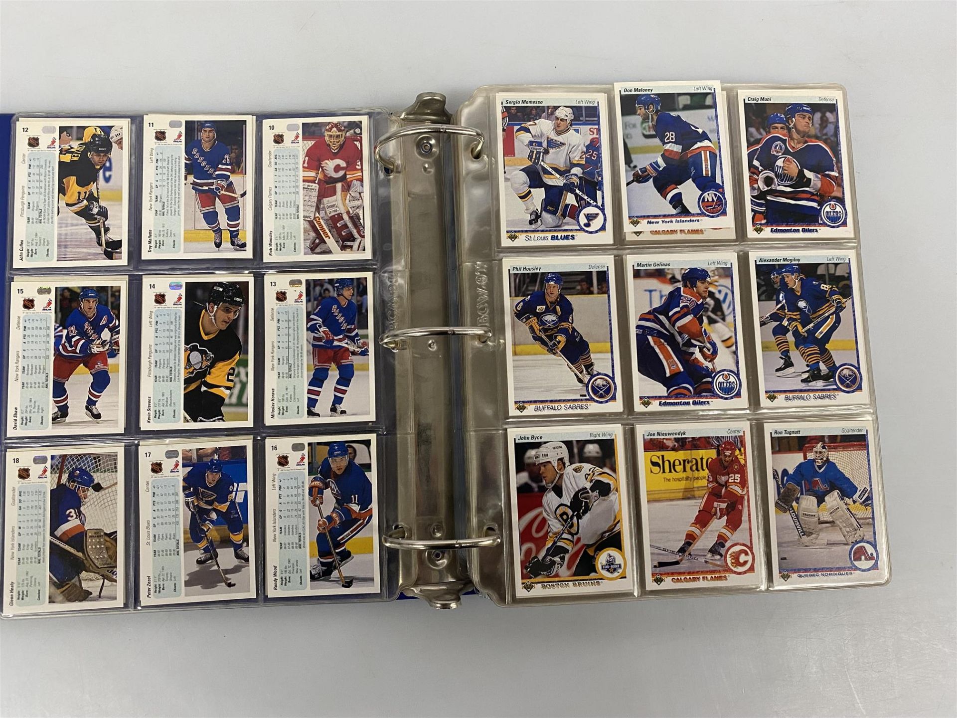 1990 - 1991 Upper Deck - Collectible Cards Binder - Hockey Collection - Approx. 545 CARDS