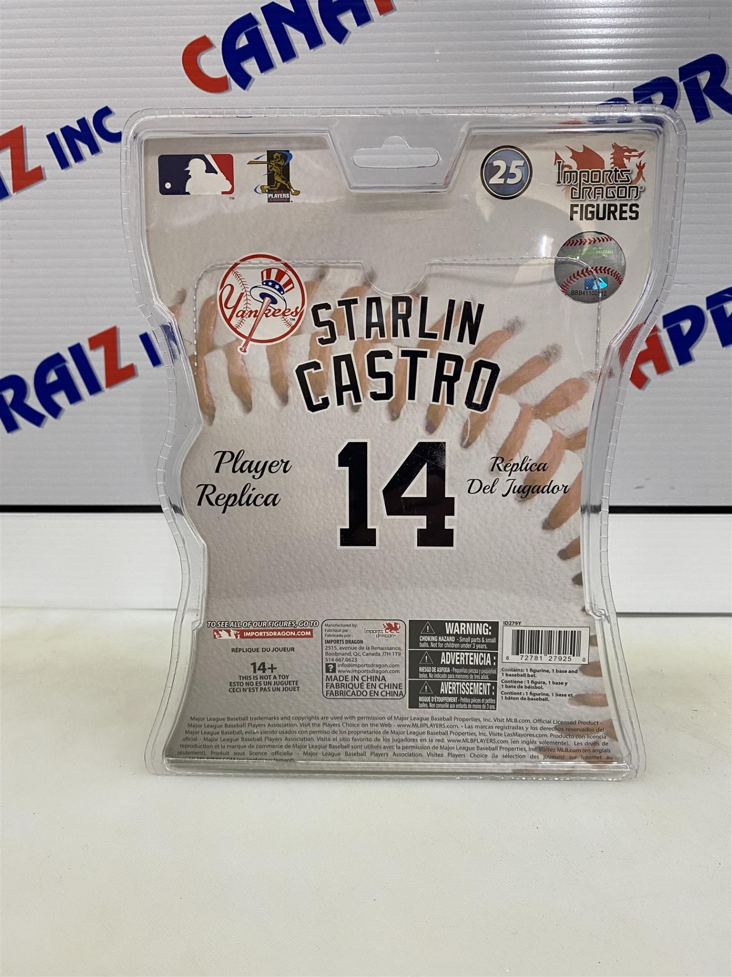 Imports Dragon Baseball Figures - (Player Replica) NEW YORK - CASTRO 14 - Image 2 of 2