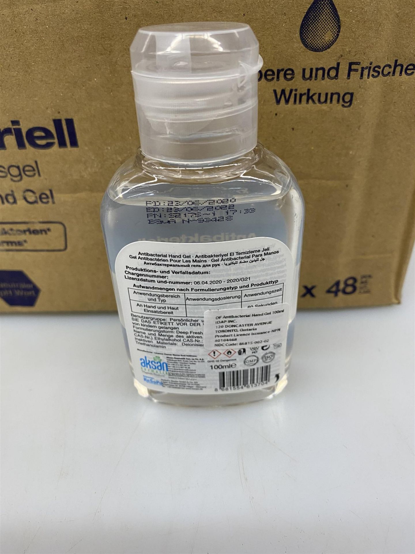 Deep Fresh - Antibacterial Hand Gel - 100ml x 48/box - 20BOXES - Image 2 of 2