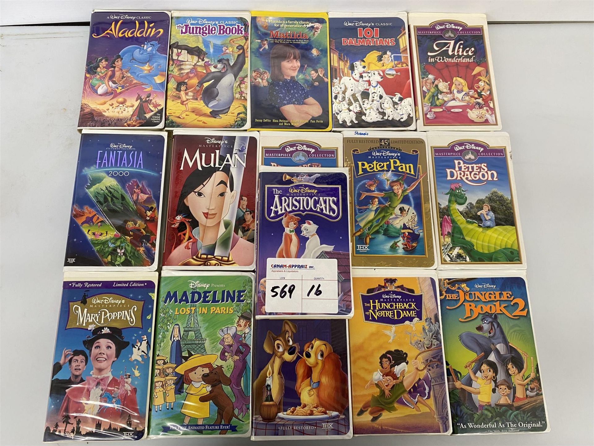 Mixed Lot of VHS Movies - 16PCS