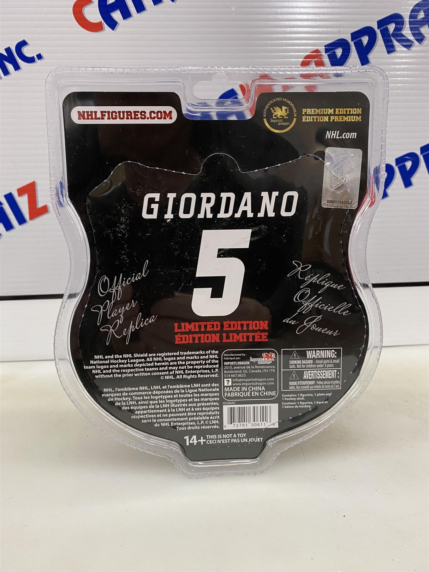 Limited Edition NHL-pa- (Player Figure) CALGARY FLAMES - GIORDANO 5 - Image 2 of 2