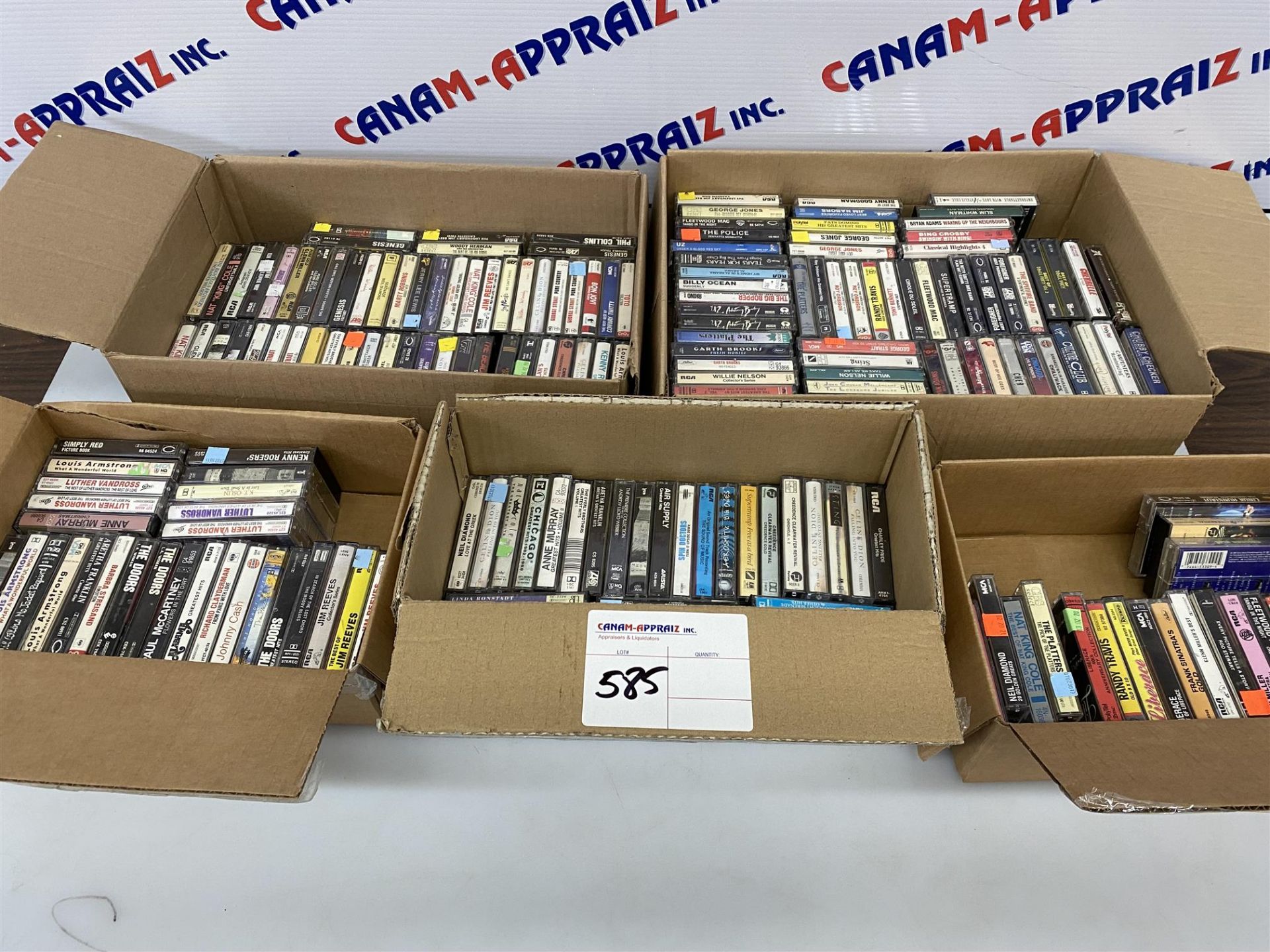 Mixed Lot - Assorted Casset Tapes & VHS - 5 BOXES