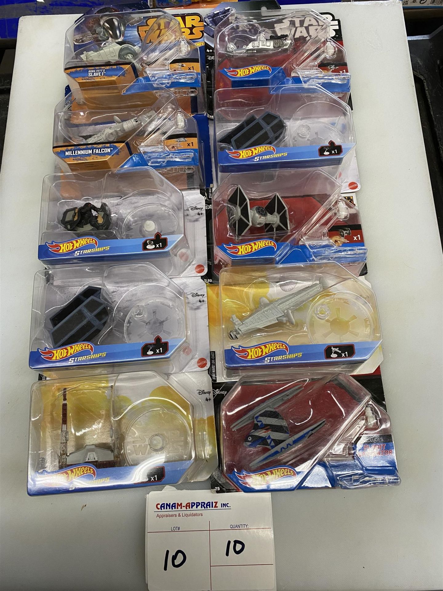 Hot Wheels - (Star Wars) 1:64 Scale Die Cast Iconic Ships - 10PCS