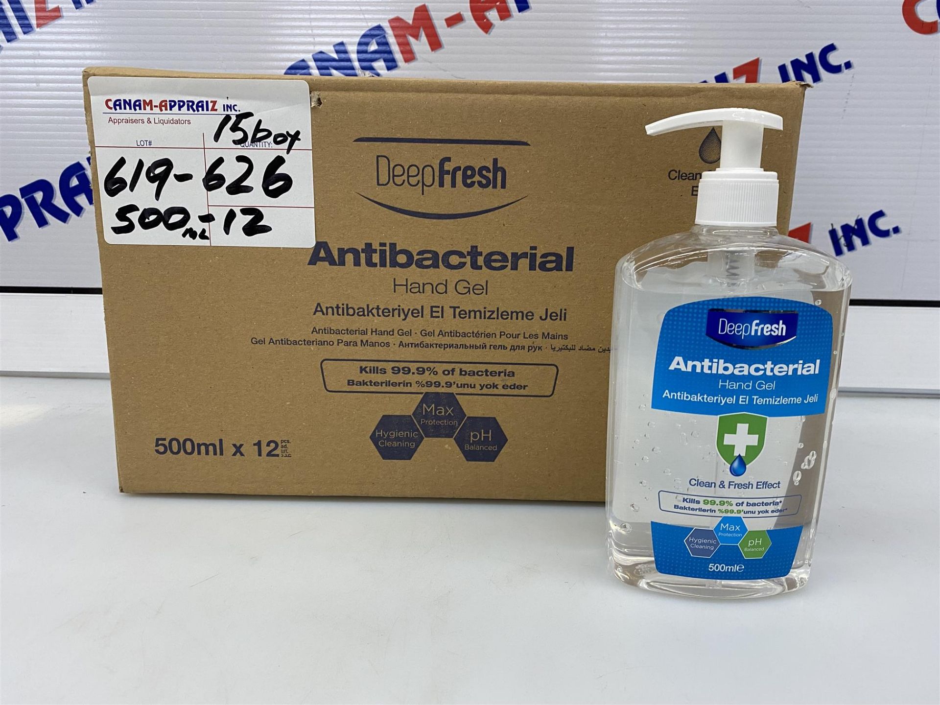 Deep Fresh - Antibacterial Hand Gel - 500ml x 12/box - 15BOXES