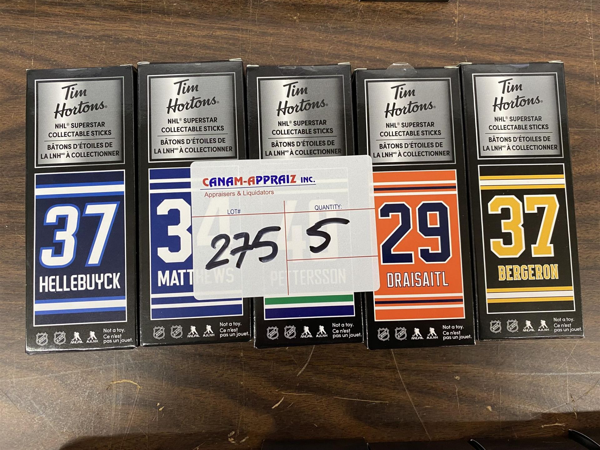 Tim Hortons - NHL SuperStar Collectible Sticks - (Matthews, Hellebuyck, Pettersson, Draisaitl,